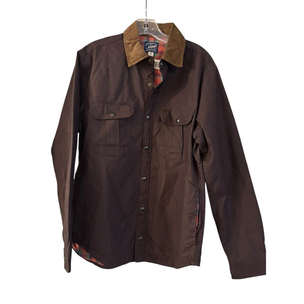 J.Crew British Millerain Army Brown Military Waxed Cotton Jacket Men’s Size S